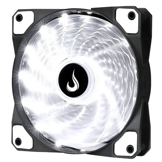 Ventoinha Rise Mode Wind W1 120mm LED Branco 1500 RPM Silenciosa Dual Connector