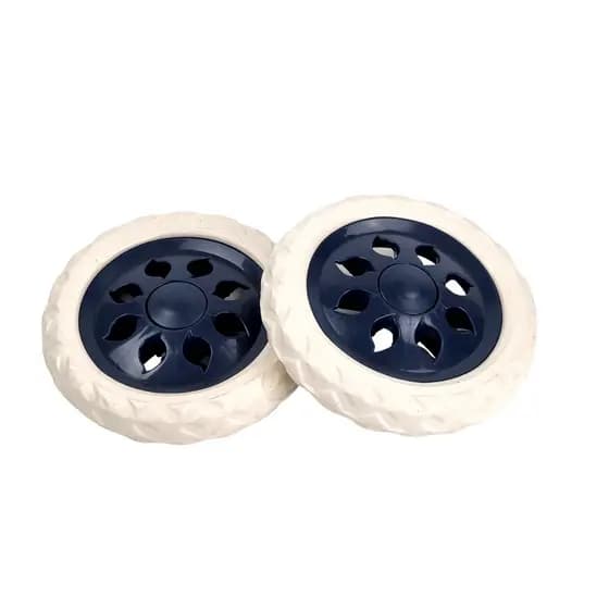 Kit 2 Rodas para Carrinho de Feira 16cm Reforçada Reposição Para Carrinho de Compras