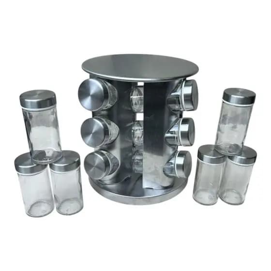 Porta Temperos Giratório 12 Potes Carrossel Organizador de cozinha