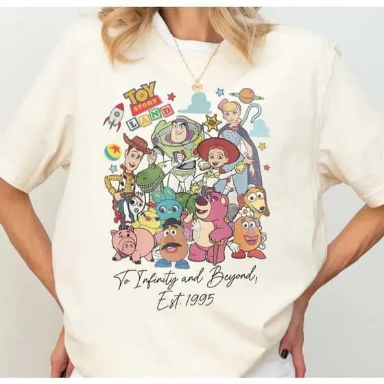 Camiseta Unissex Oversized Plus Size Feminina Masculina Toy Story Land Blusa estampada disney toy story camisa viagem