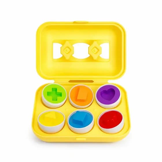 Encaixa Ovos Brinquedo Educativo Montessori Colorido 7 Peças
