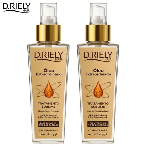 Óleo Extraordinário D.Riely Hair – Tratamento Capilar, Brilho Intenso, Nutre, Hidrata, Mix de Óleos