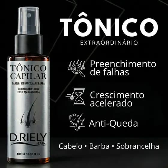 Tônico Capilar Acelerador de Crescimento Cabelo Barba Sobrancelha