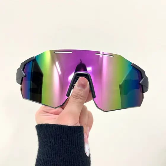 【LOUIE SHARK】Óculos De Sol Esportivos Com Proteção UV400 Para Ciclismo Unissex Espelho Grande