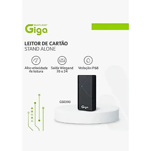 Leitor De Cartao Stand Alone Wiegand 26/32 Bits Giga Gs0390 12V