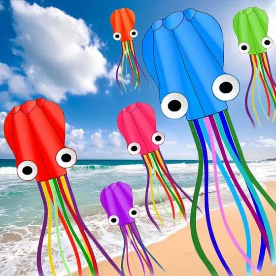 Pipa Polvo, Pipa Lula, Pipa Lula de 157 Polegadas, Pipa Multicolorida Adequada para Jogos ao Ar Livre em Praias e Parque