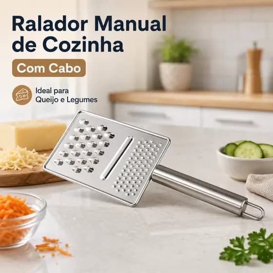Ralador de Queijo Inox Ralador de Legumes Manual Ralador Manual de Cozinha Multiuso com Cabo
