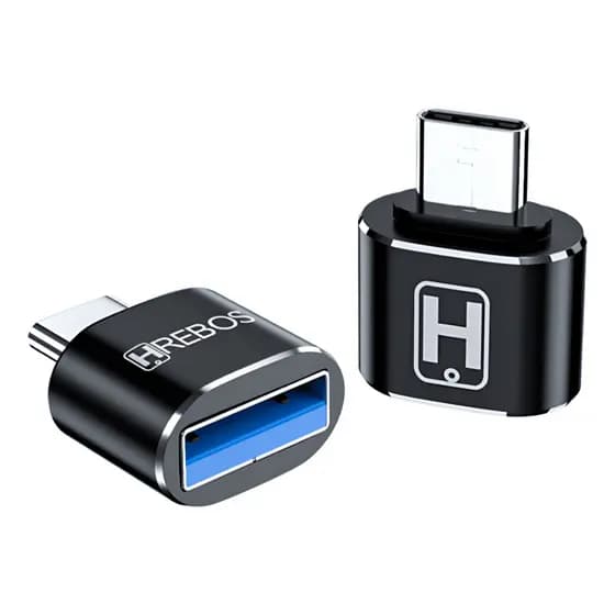 Adaptador Tipo C Macho x USB Fêmea Conversor OTG - Conector c/ Transmissão de Dados e Carregamento