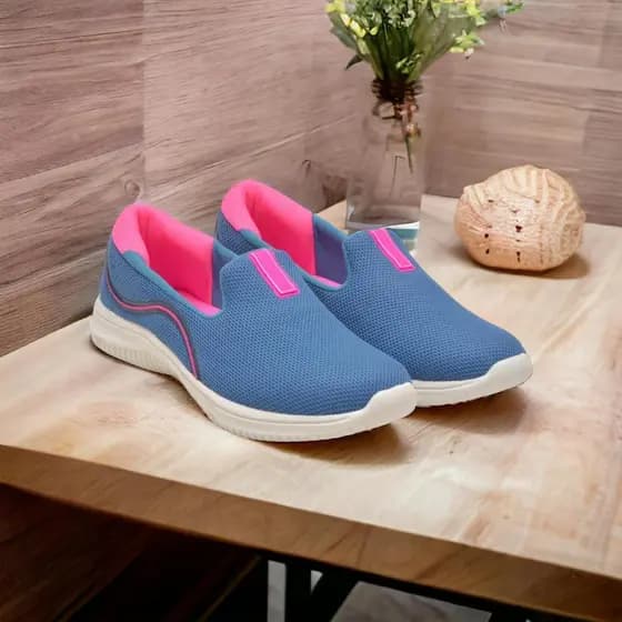 Tênis ortopédico feminino slip on calce fácil academia lazer