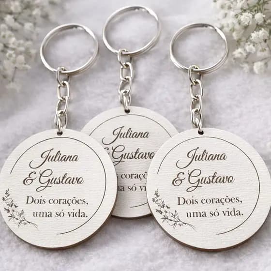 Kit Chaveiro Lembrancinha Personalizada Casamento Noivado Chá de Panela Chá Revelação
