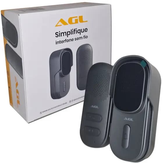 Interfone Sem Fio AGL Conjunto Simplifique Comunicação Portaria Residencial Instalação Fácil Segurança Prática