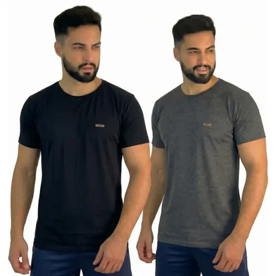 Kit 2 Camiseta Dry Fit Masculina Camisa Manga Curta Treino e Academia Corrida