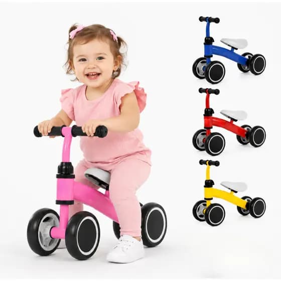 Bicicleta bike De Equilíbrio Sem Pedal Infantil Andador 4 Rodas coordenação motora crianças até 20kg baby