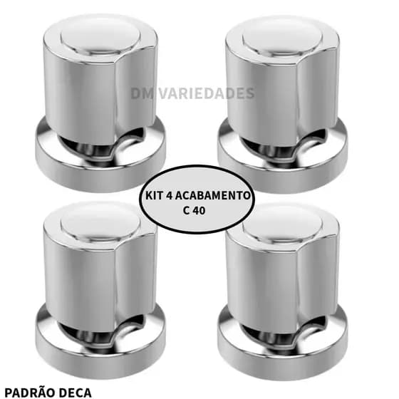 Kit 4 Acabamento Registro Banheiro C 40 ABS Cromado Padrão Deca !!