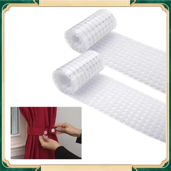 800 pares de fechos autoadesivos redondos de velcro, brancos Diâmetro: 2 cm Fechos de velcro