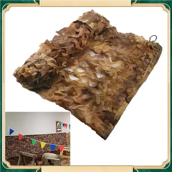 Rede de camuflagem para caça com padrão camuflado do deserto, 1,5 × 1 m, rede de sombreamento para varanda