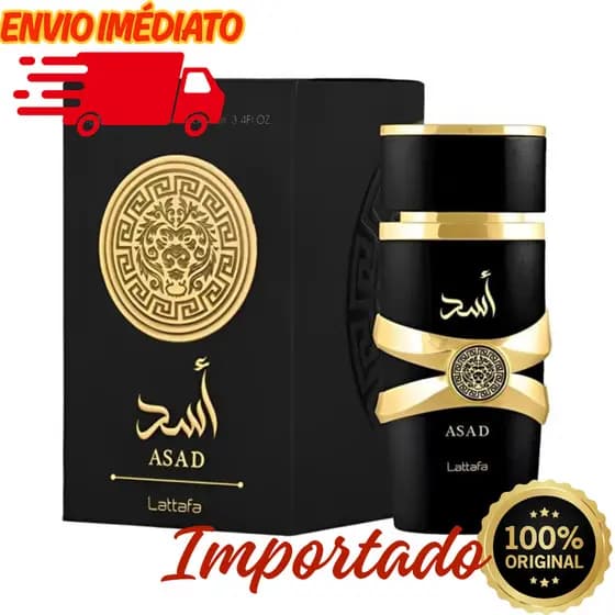 Perfume Árabe Asad 100ml - Perfume a Base de Óleo EDP - Alta Fixação e Projeção