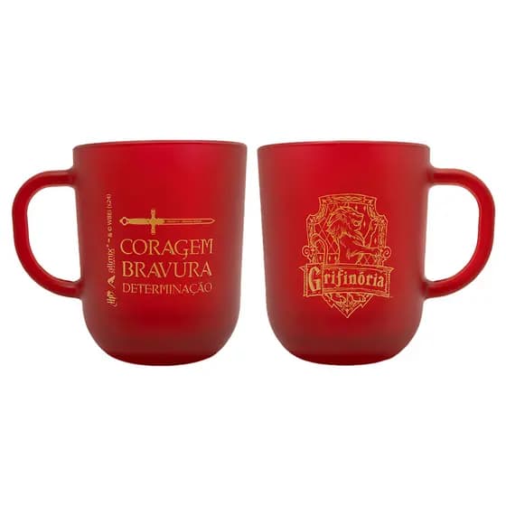 CANECA DE VIDRO PRIME HARRY POTTER CASAS 300 ML COM CAIXA - GRIFINORI