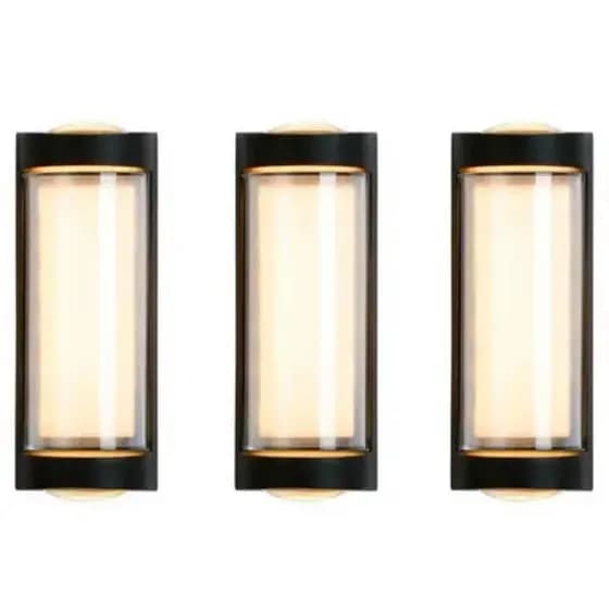 ARANDELA LED LUMINÁRIA DE PAREDE 7W BRANCO QUENTE 3000K PRETO BIVOLT - ILUMINAÇÃO - FONTE DO LED