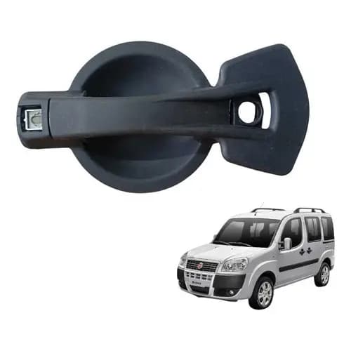Macaneta Porta Traseira Eletrica Fiat Doblo 2008 A 2013 Preto Traseira