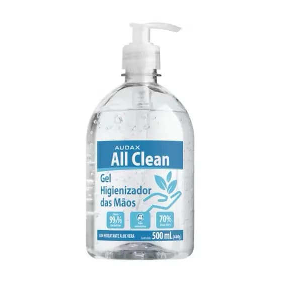 Álcool Gel 70% Antisséptico Para as Mãos 500ml Álcool Etílico