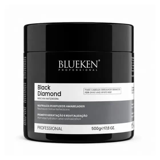 Máscara Matizadora Black Diamond Blueken 500g Desamarela e Realça Tons Platinados ORIGINAL