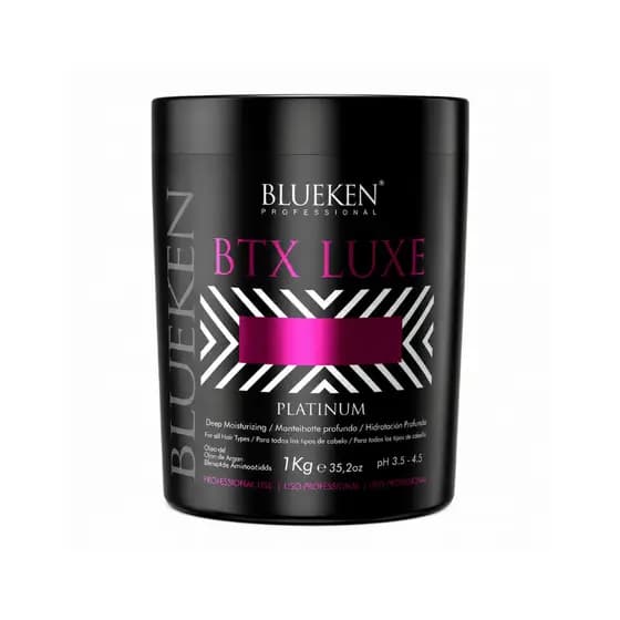BTX Luxe Platinum Blueken 1Kg Redução de Frizz Hidratação Profunda e Brilho Intenso ORIGINAL