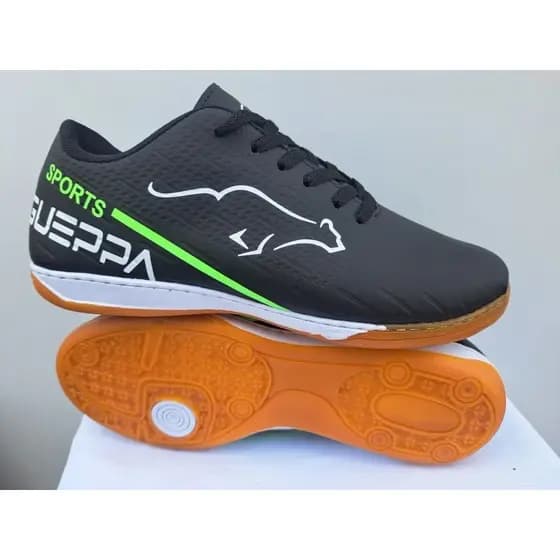 CHUTEIRA TENIS FUTSAL GUEP PTO VERDE QUADRA SALAO FUTEBOL COSTURADA in