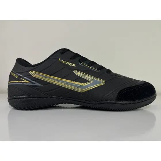 chuteira tenis futibol nu pto/oro salao quadra esporte laser