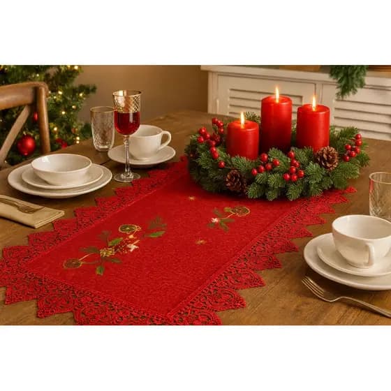 ✨ Caminho de Mesa Natalino LUXO – 40x90 cm ✨