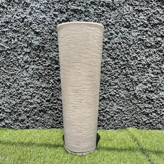 Vasos de polietileno para plantas decorativo Coluna Texturada Ibiza