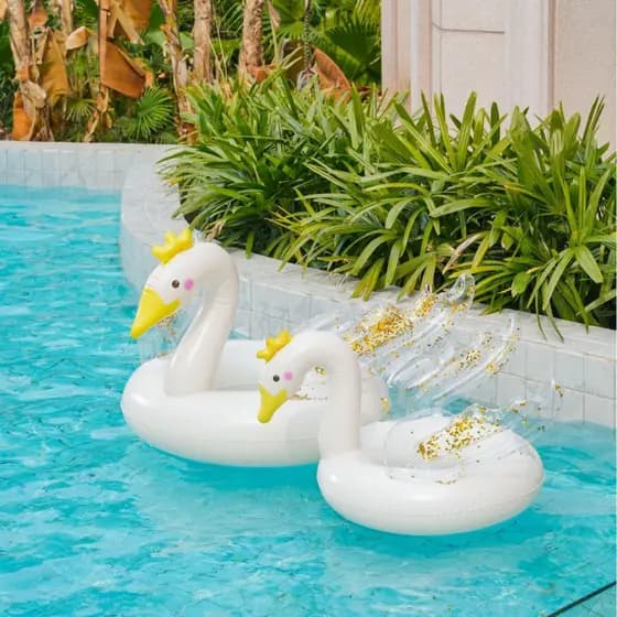 Anel de natação unicórnio/pêlo de 70/90 cm | Festa na piscina de verão, brinquedos infláveis de água indispensáveis