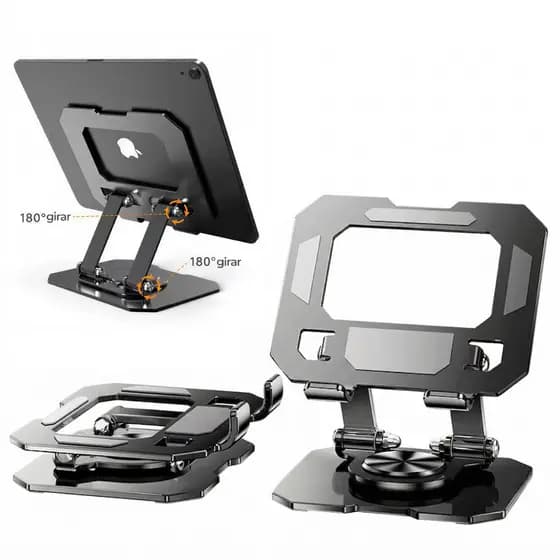 360 ° Suporte Giratório De Alumínio Para Telefone E Tablet | Estável Antiderrapante De Mesa Ajustável