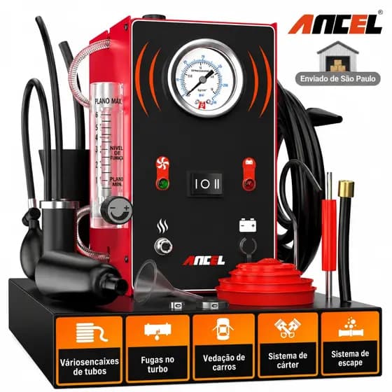 ANCEL S300 Detector De Vazamento De Fumaça De Carro Turbo 12V Com Bomba EVAP Localizador De Gerador Ferramenta De Diagnó