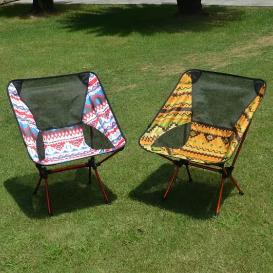 Cadeira dobrável de alumínio ao ar livre Ultra-leve portátil espaço lua cadeira praia lazer acampamento churrasco mesa f