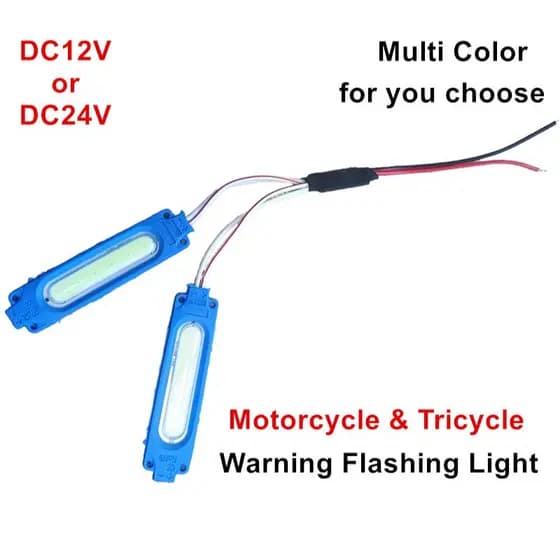 DC12V Ou DC24V Luzes Estroboscópicas De Advertência Piscando Para Motocicleta Carro Elétrico Caminhão Triciclo LED Multi