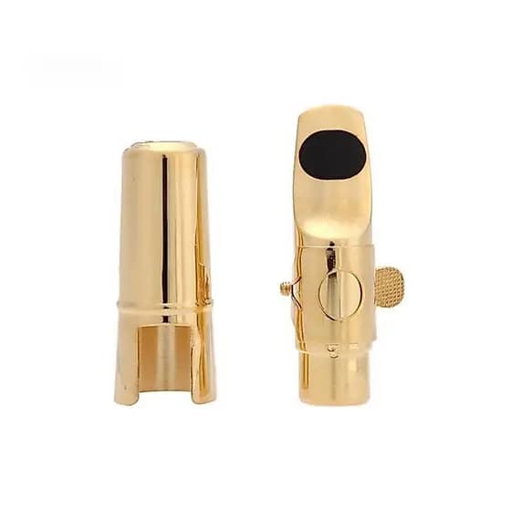 Saxofone Jazz Soprano 5C Bocal De Metal + Almofadas + Fivela De Tampa Com Chapeamento De Ouro