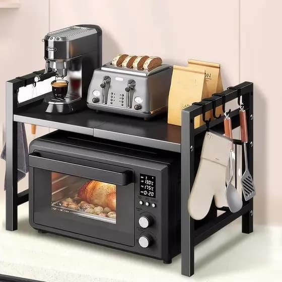 Rack Metálico Multiuso Ajustável Suporte Para Microondas