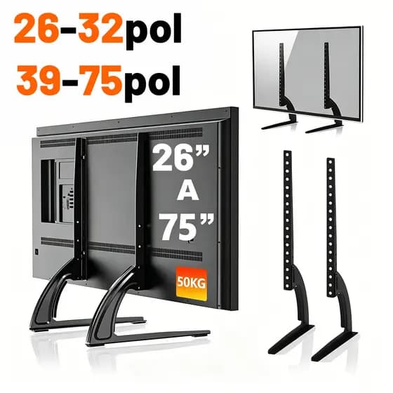 Suporte De Mesa Para Tv Base 36'' A 75'' Lcd Led oled qled Universal Samsung LG 42 43 48 50 55 58 60 65 70 75 Polegadas