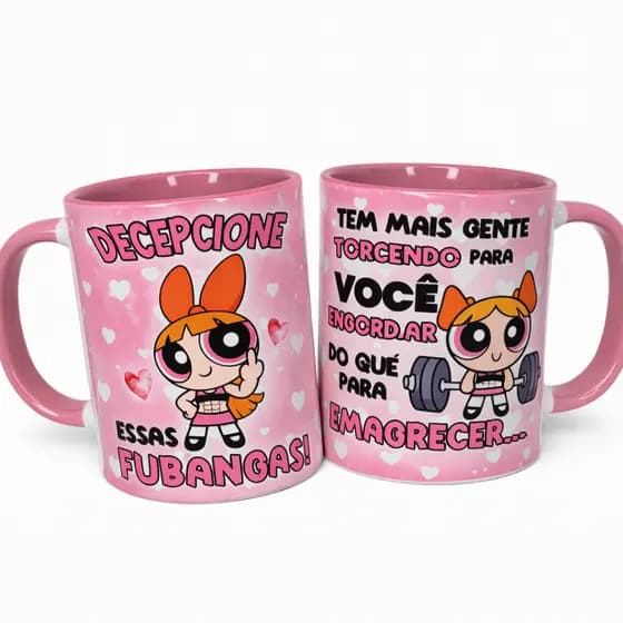 Caneca Personalizada Academia Treino Feminina Poderosa