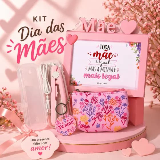 Kit Dia Das Mães Barato Presente Feminino Completo Fofo Criativo