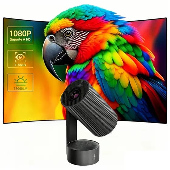 Projetor Magcubic HD 4K 8K ANSI Foco Elétrico Android WiFi 6 Bluetooth 5.4 Controle por voz Bivolt