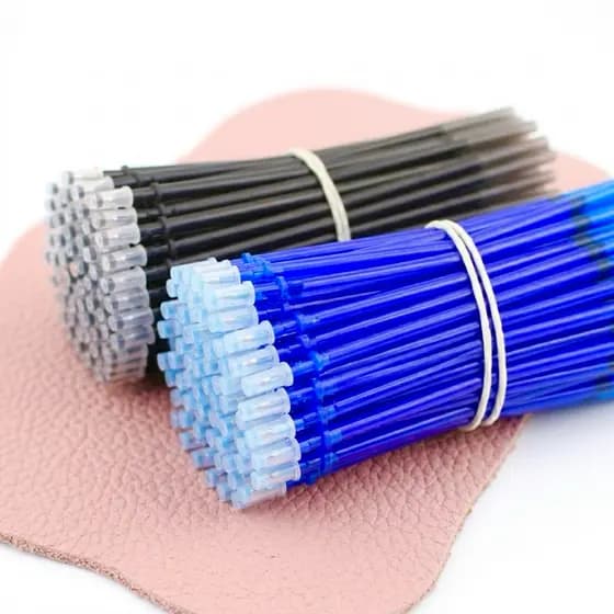 KIT Refil Caneta Gel Apagável Azul Preto Recarga Que Apaga Tecido Escolar Estudos Escritório