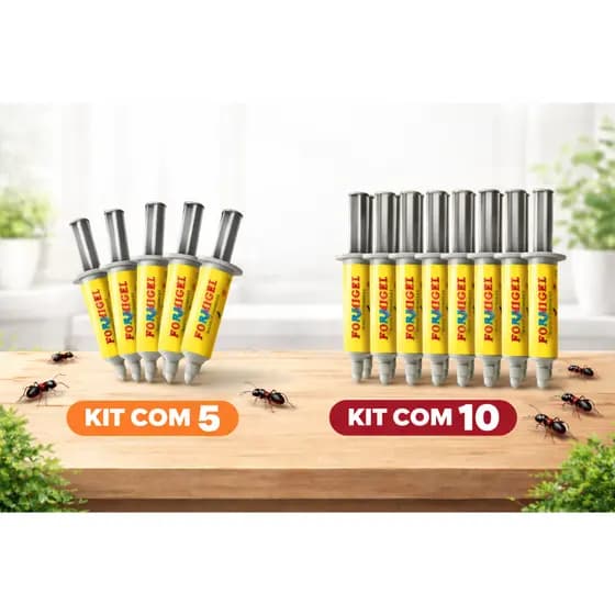 Kit 5/10 Gel Mata Formiga Profissional Inseticida Anti Pragas Casa Barata Formicida Residencial