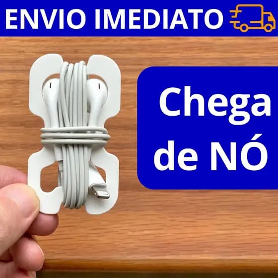 Suporte Fone Ouvido Com Fio Não Enrola Organizador Protetor Encaixe Seguro