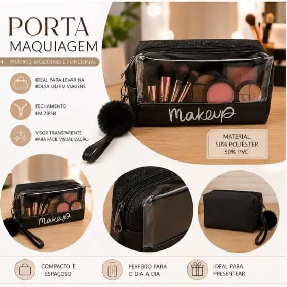 Bolsa De Maquiagem Para Mulheres Portátil De Viagem Multifuncional Makeup Linda Envio Rápido