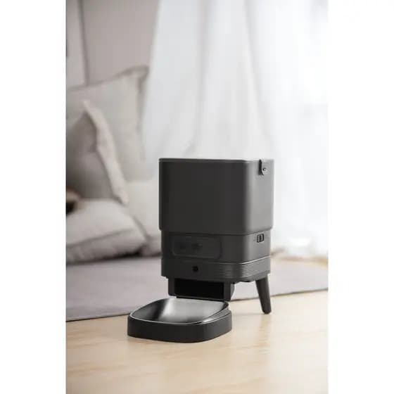 Alimentador com Câmera PF15 Preto WiFi Controle Remoto Visual