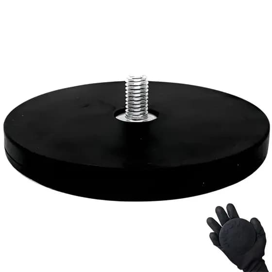 Fixador Magnético Emborrachado 88mm Rosca Externa M8