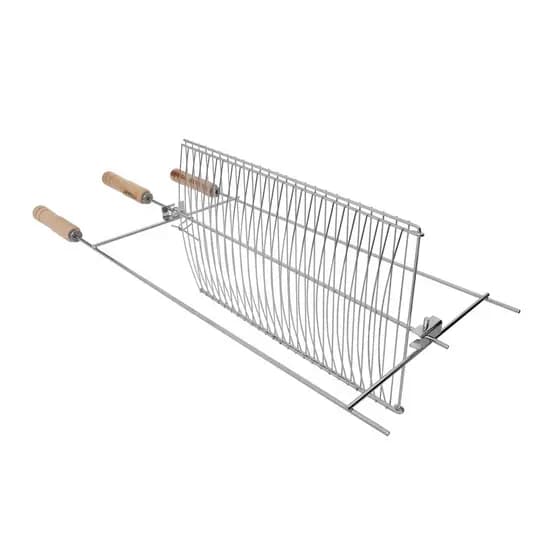 Grelha Giratória Peixe E Carne Vinci 85x38cm Aço Cromado