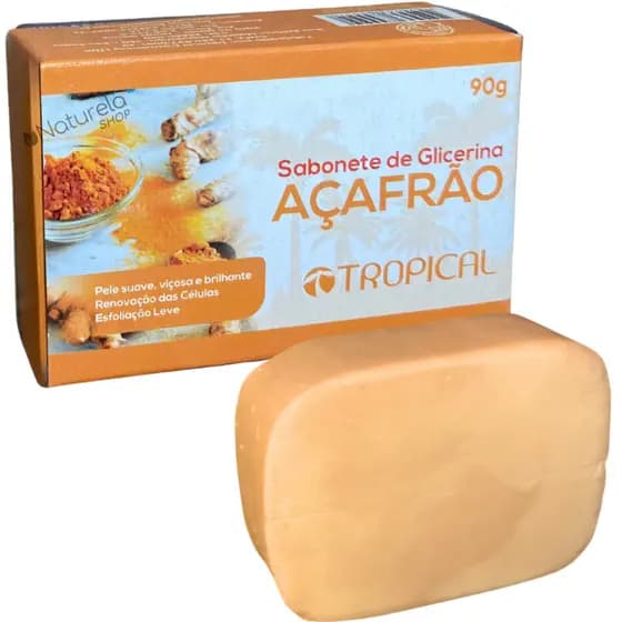 6 Un. Sabonete Barra Açafrão - Tropical 90g